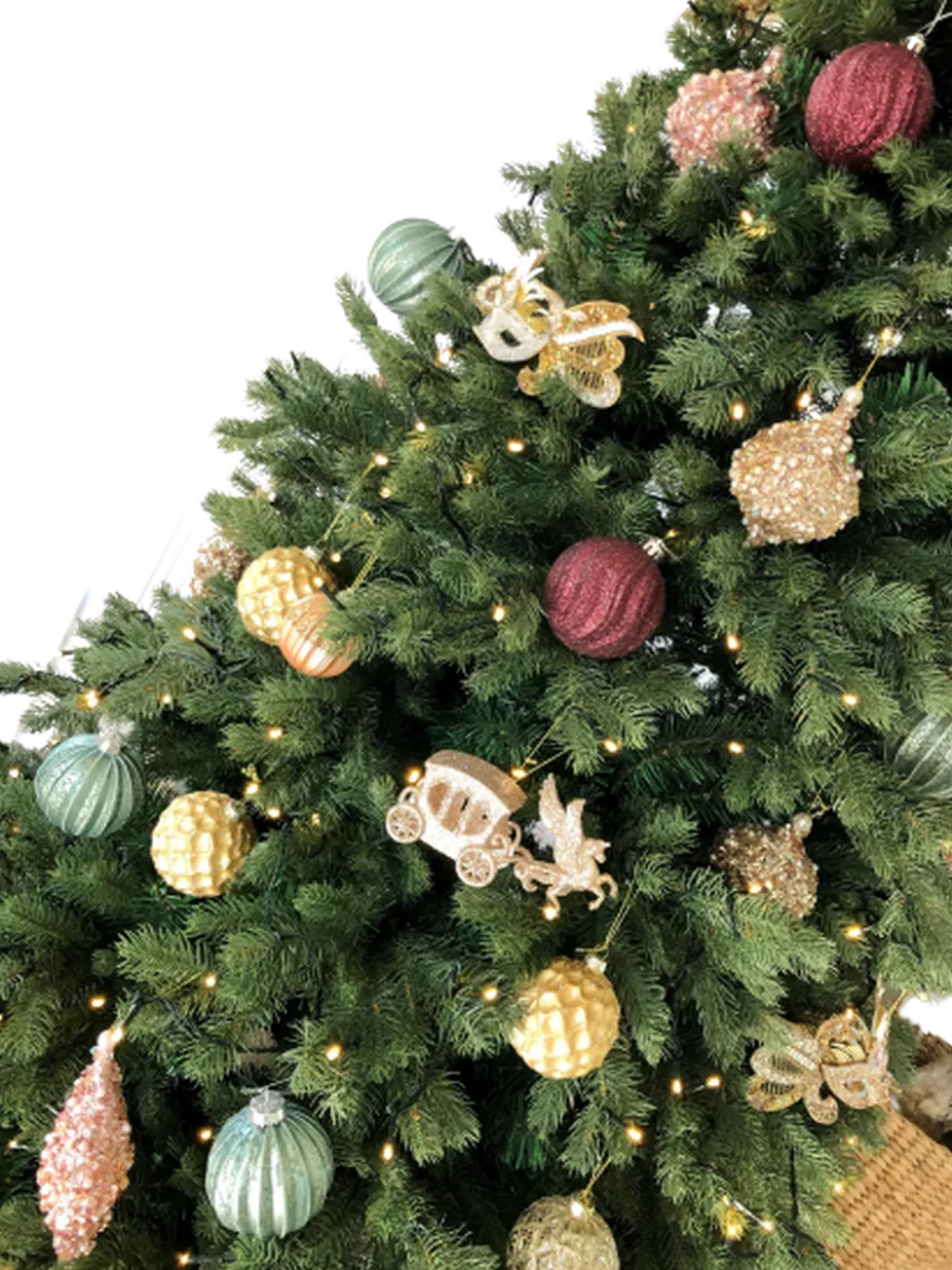 Kunstig juletre 180 cm 40% PE og 60% PVC 300 LED varmhvit