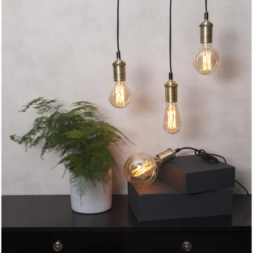 LED-pære 3,7W dimbar, Vintage Gold 80mm