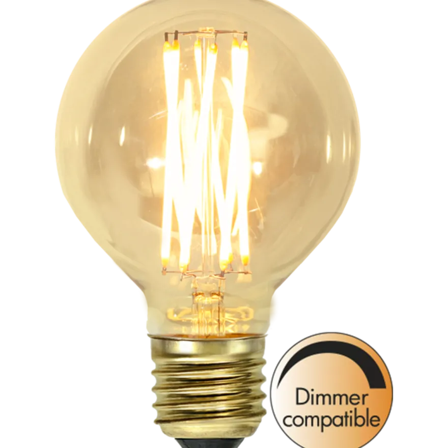 LED-pære 3,7W dimbar, Vintage Gold 80mm