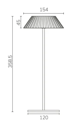 Lexa oppladbar bordlampe 2,2W 2200 Kelvin