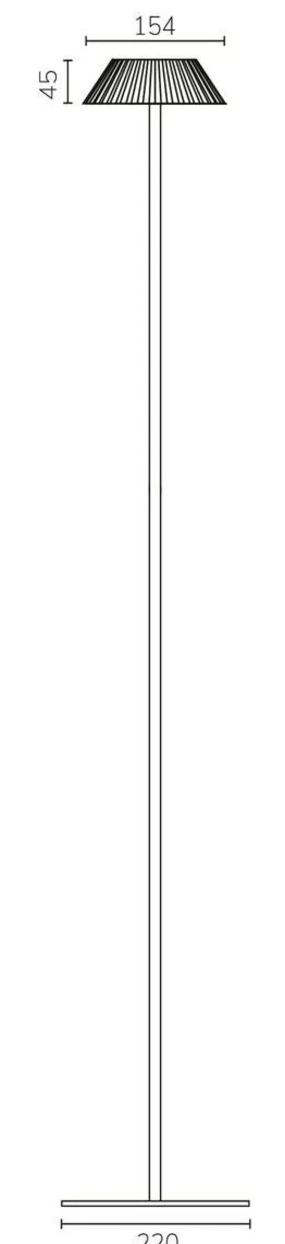 Lexa oppladbar gulvlampe 2,2W 2200 Kelvin