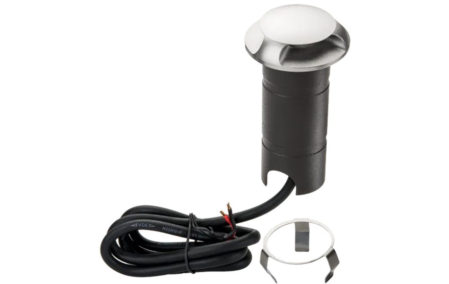 Luna Deco 3 uplight utendørs 3W 3000 Kelvin IP67 - Rustfritt stål