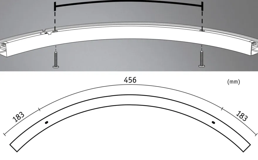 Lyskanal buet til Linion kanalsystem 13W 3000 Kelvin
