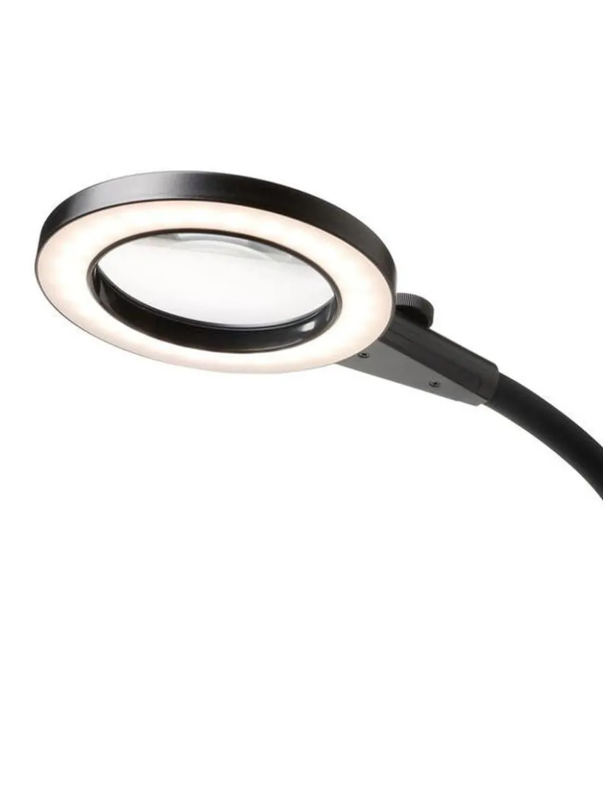 Magni portabel oppladbar gulvlampe med forstørrelsesglass