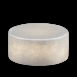 Marble hvit bordlampe batteridrevet m/timer - Small