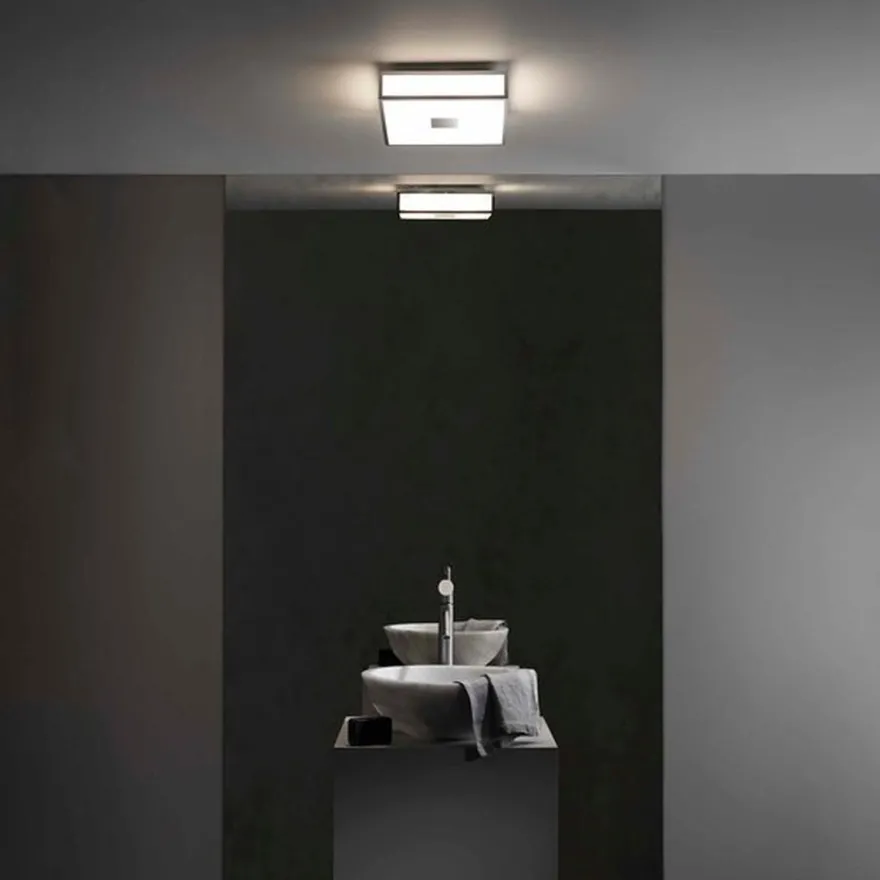 Mashiko 300 Square taklampe IP44 - Polert Krom