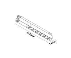 Microline Gamma lyslist 7,4W 2700 kelvin 24V RA90 - Dimbar