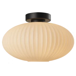 Mika taklampe 30 cm - Svart/Opal