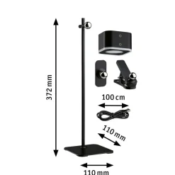 Mobil portabel bord/vegglampe oppladbar 1,6W 2700-6500 Kelvin