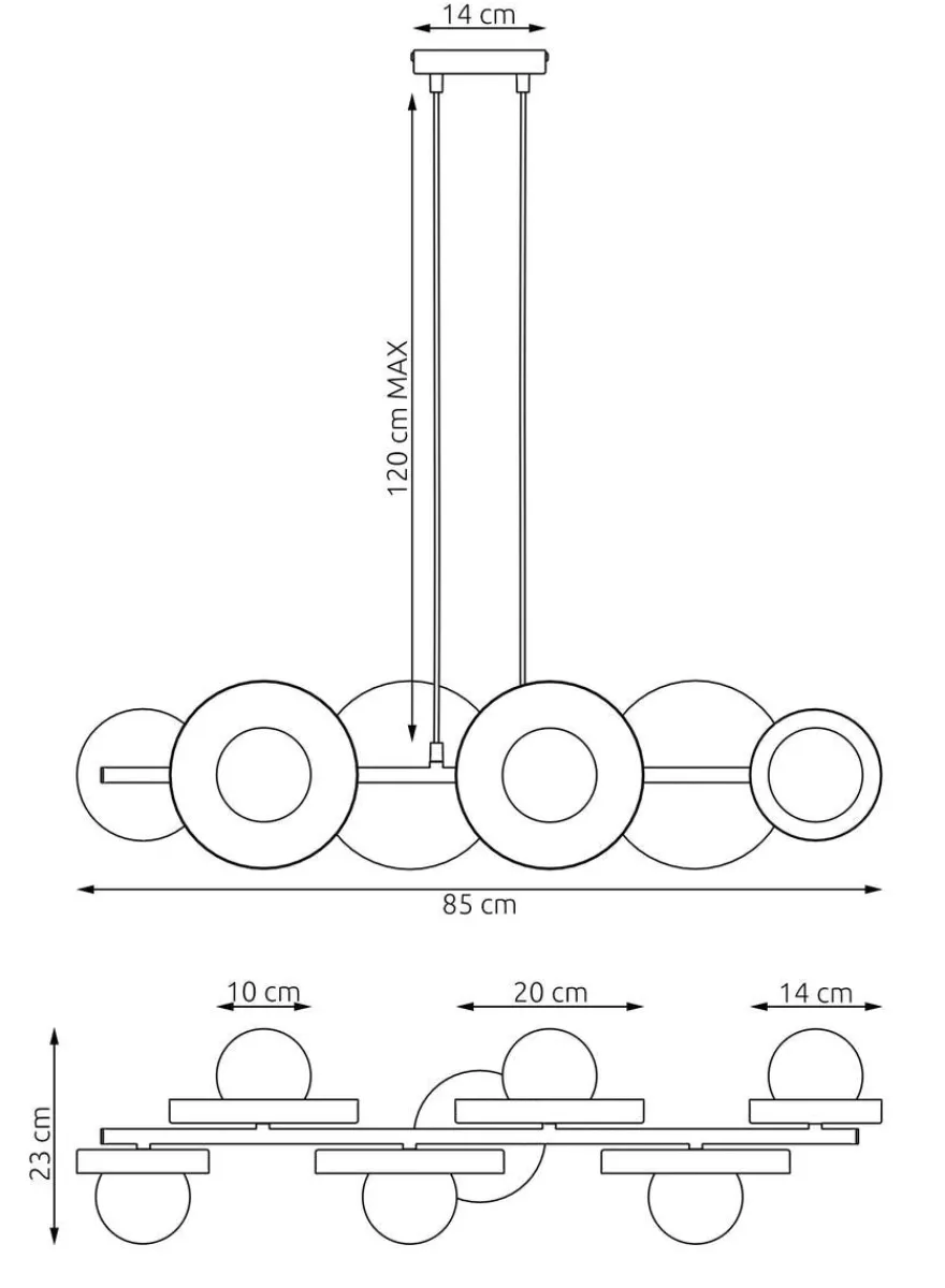 Model takpendel 6-lys