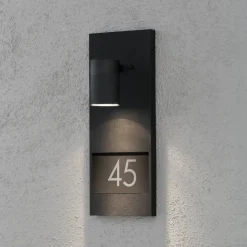 Modena vegglampe inkl husnummer - Svart