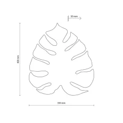 Monstera wood vegglampe