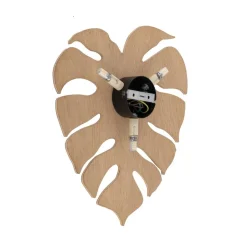 Monstera wood vegglampe