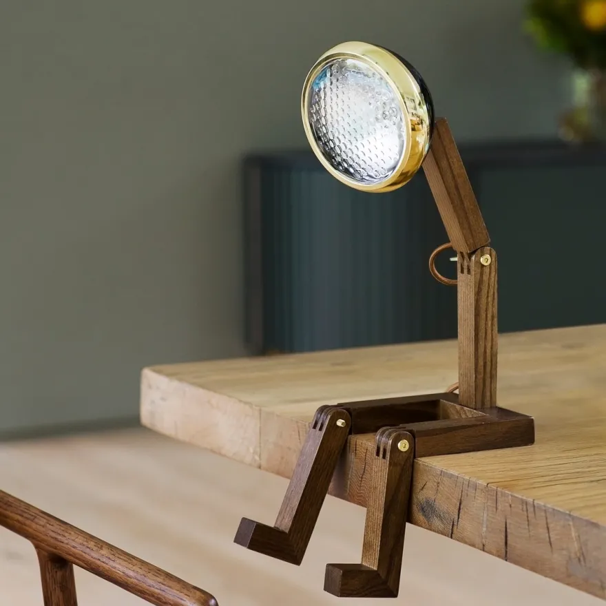 Mr. Wattson bordlampe, Limited Edition - Svart og messing