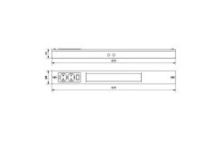 Namsen 600 benkarmatur m/2 stikk 2700 Kelvin dimbar 12W - Hvit