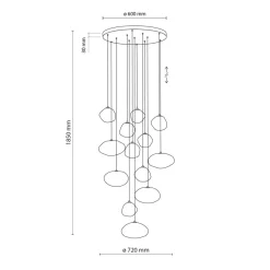 Nebia rondell takpendel 13-lys
