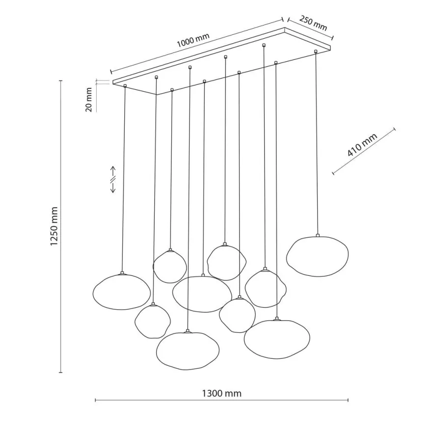Nebia takpendel 10-lys