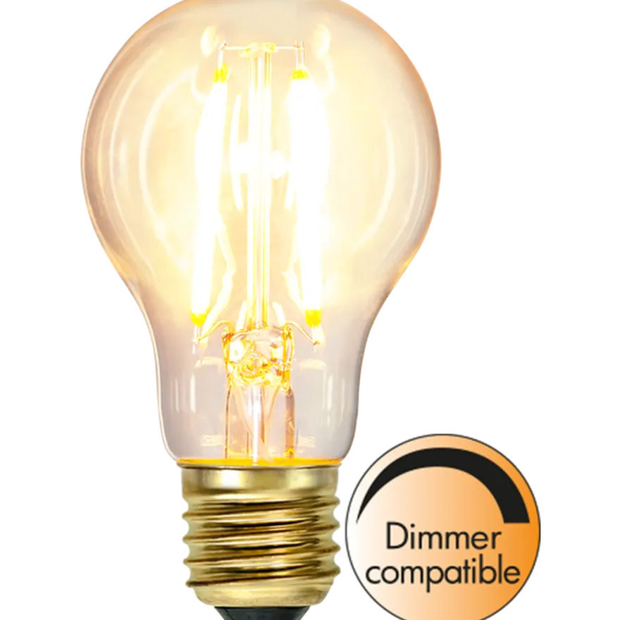 Normal E27 Filament LED 7W 2100K 60 mm dimbar - Klar