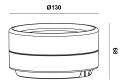 Nova Brio tak/vegglampe 9W 2700/3000/4000 Kelvin IP65 - Dimbar