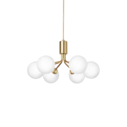 Nuura Apiales 6 taklampe - messing / opal