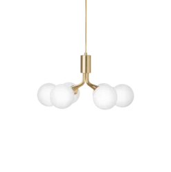 Nuura Apiales 6 taklampe - messing / opal