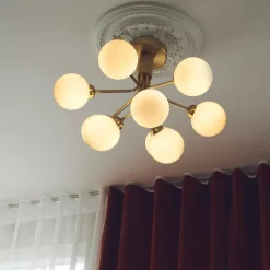 Nuura Apiales 9 taklampe messing/opal