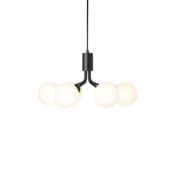 Nuura Apiales 6 taklampe satin svart / opal