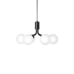 Nuura Apiales 6 taklampe satin svart / opal