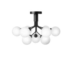 Nuura Apiales 9 taklampe satin svart/opal