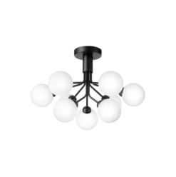 Nuura Apiales 9 taklampe satin svart/opal