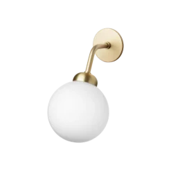 Nuura Apiales vegglampe - direkte montering - messing/Opal