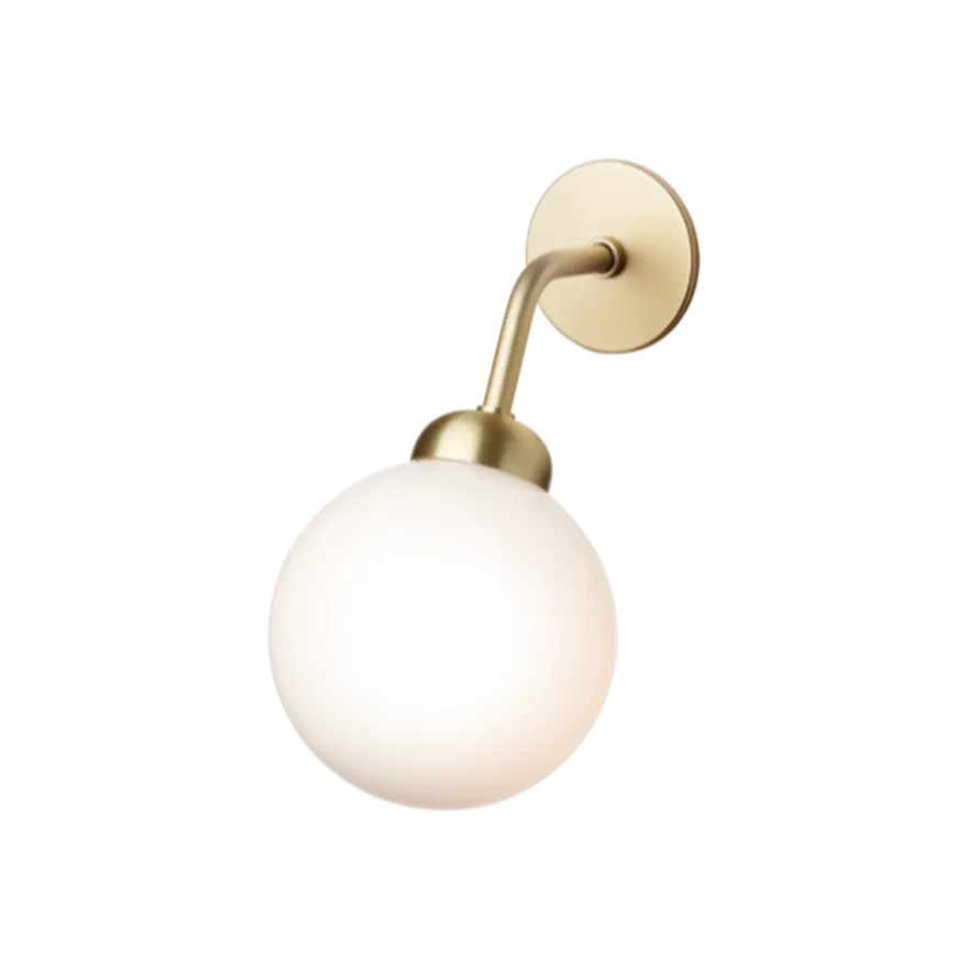 Nuura Apiales vegglampe - direkte montering - messing/Opal