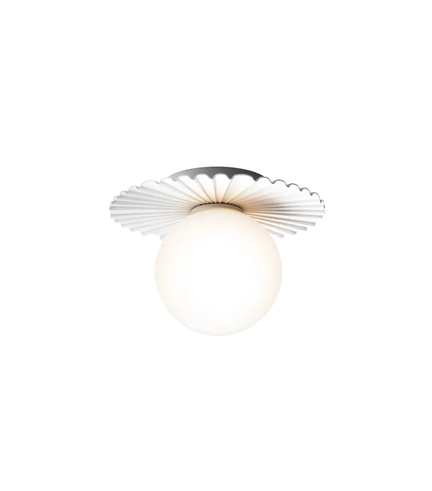 Nuura Liila Muuse vegglampe/taklampe - small - Hvit / opal