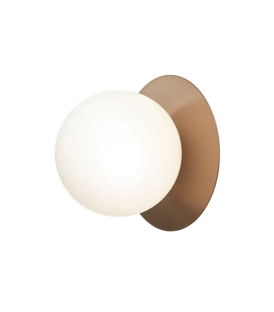 Nuura Liila 1 vegglampe/taklampe - large - bronse / opal