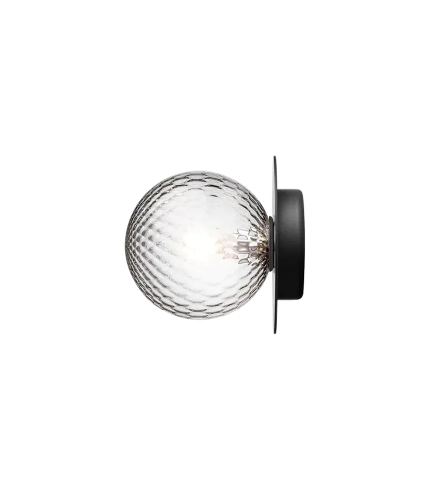 Nuura Liila 1 vegglampe/taklampe - medium - svart / optic