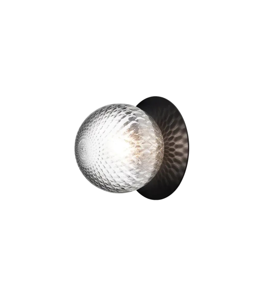 Nuura Liila 1 vegglampe/taklampe - medium - svart / optic