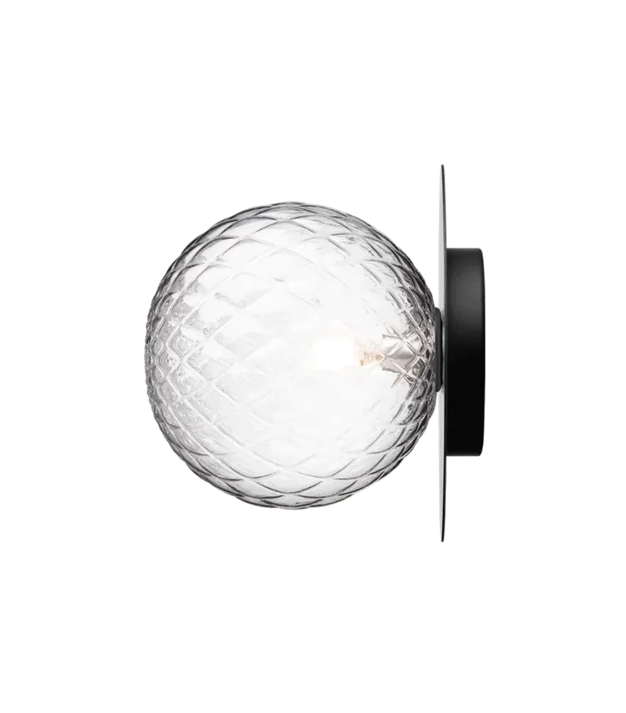 Nuura Liila 1 vegglampe/taklampe - large - svart / optikk