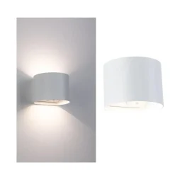 Nyara rund oppladbar vegglampe opp/ned lys med sensor