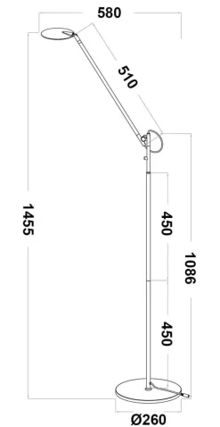 Orbit gulvlampe 7W 2700 Kelvin - Dimbar