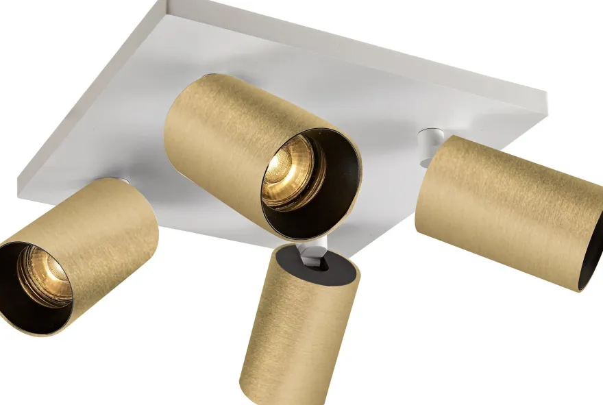 OZ K4 taklampe med 4 spotter - hvit/Svart
