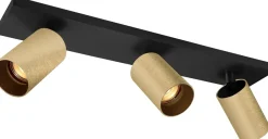 OZ K3 taklampe med 3 spotter - Svart