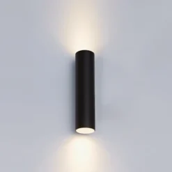 OZ K2 vegglampe opp/ned lys - Svart/Gull