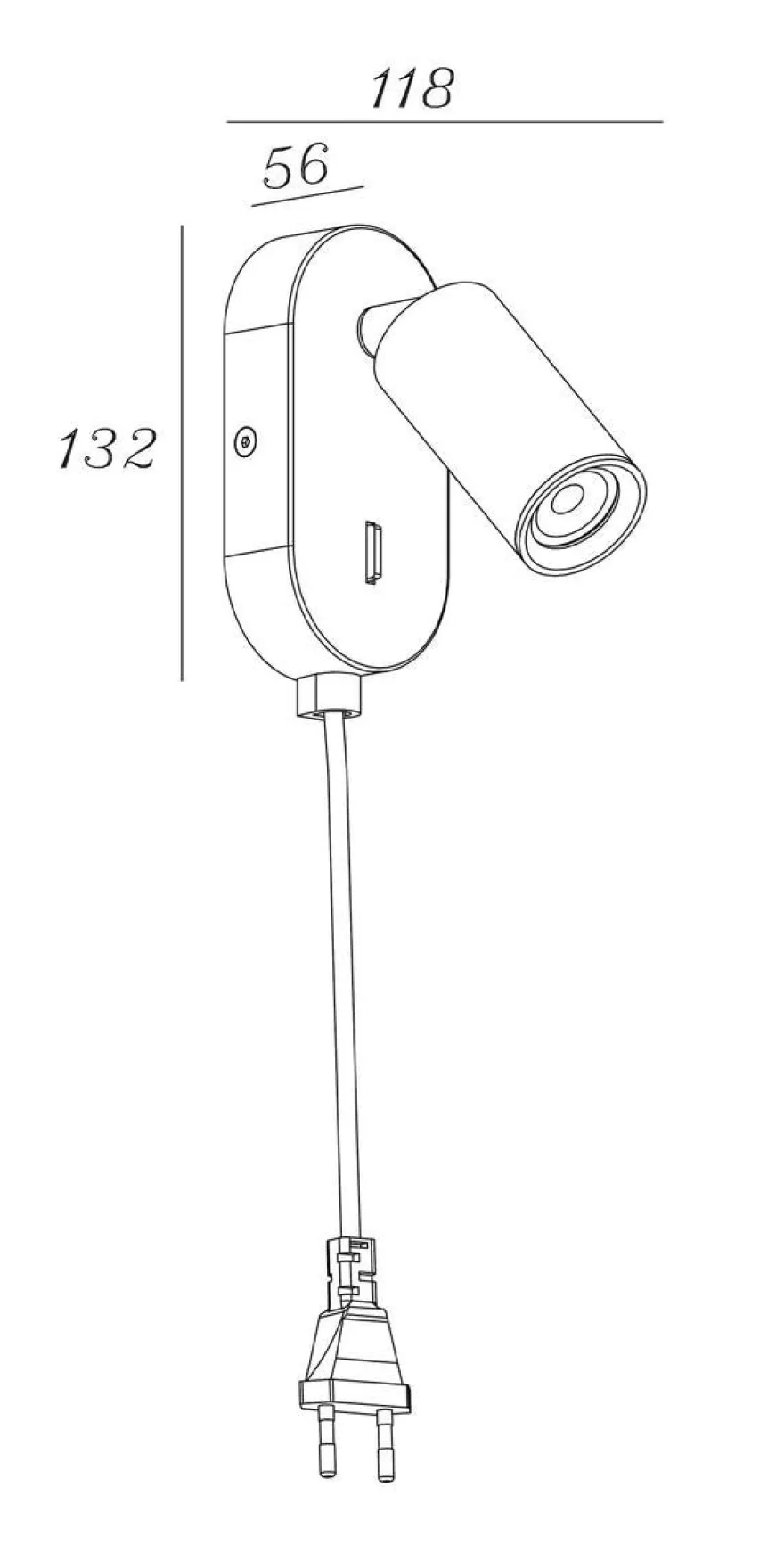 Oz mini K1 vegglampe GU10 mini