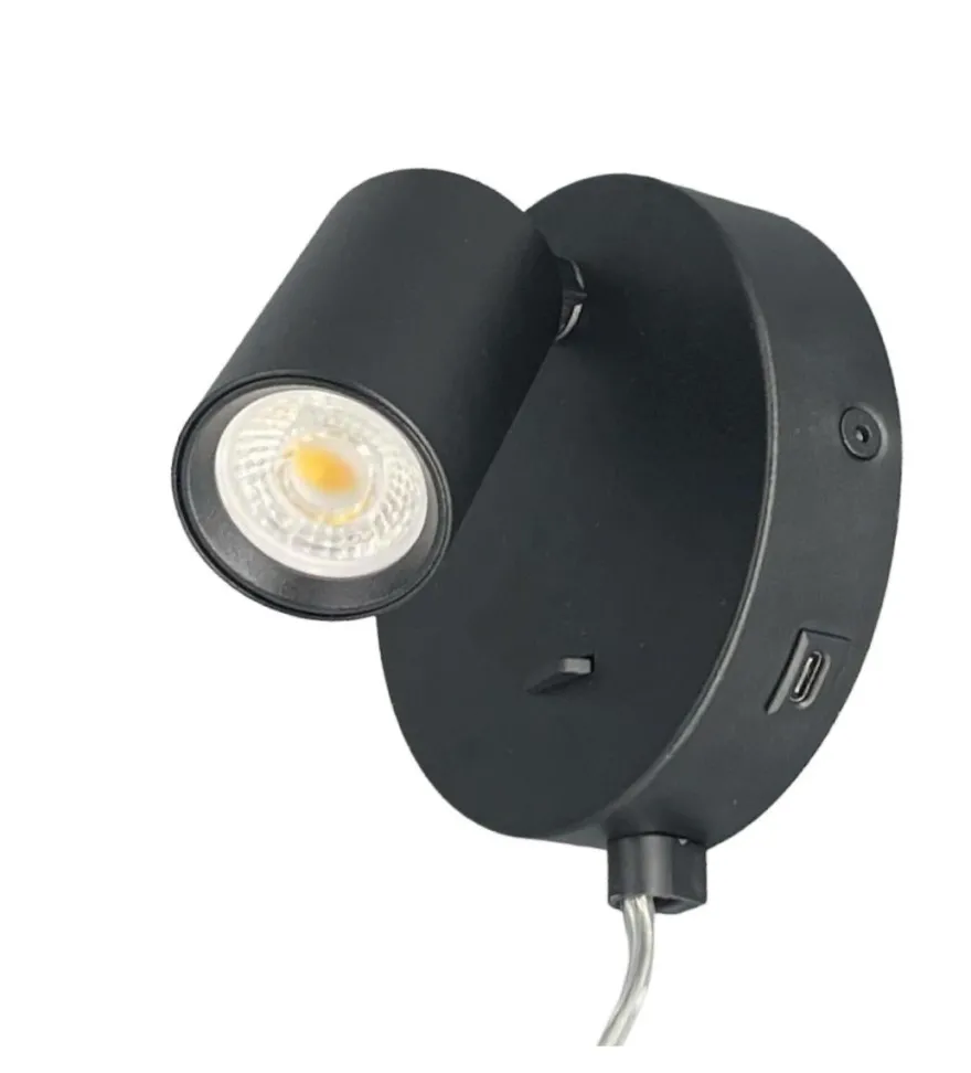 Oz mini K1 vegglampe med USB C GU10 mini