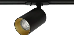 Oz spotskinne 5 spotter 2 meter - Svart/Gull