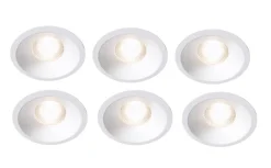 Plejd smart lavtbyggende spot / downlight 2200-4000K IP44 8W RA90 - 6 pakning