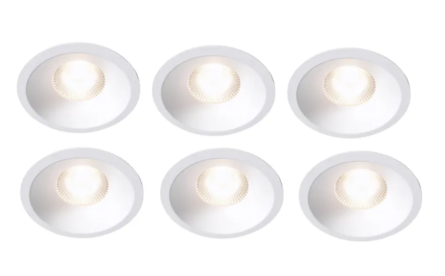 Plejd smart lavtbyggende spot / downlight 2200-4000K IP44 8W RA90 - 6 pakning