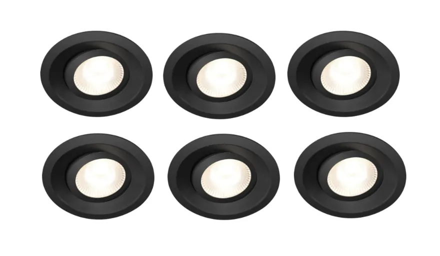 Plejd smart tilt lavtbyggende spot / downlight 2200-4000K IP44 8W RA90 - 6 pakning