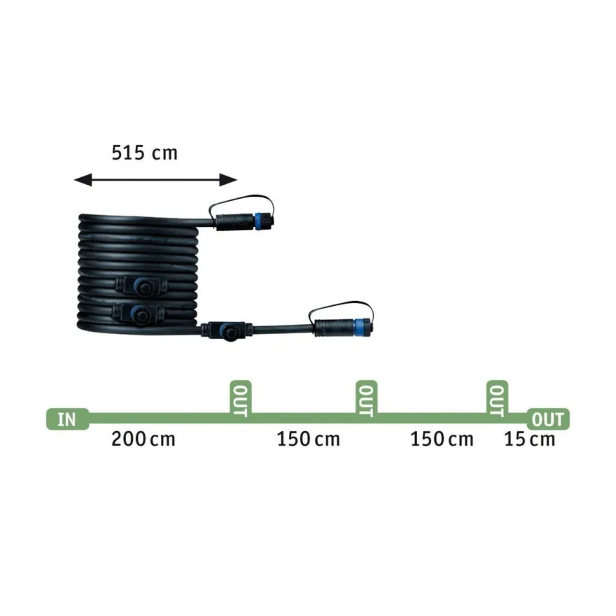 Plug & Shine Platini spot med spyd 2W 3000 Kelvin IP65 - 3 pakning