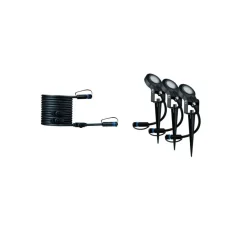 Plug & Shine Sting spot med spyd 6,4W 3000 Kelvin IP67 - 3 pakning utbyggingssett